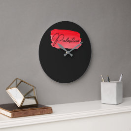 Palästina Gaza frei Große Wanduhr