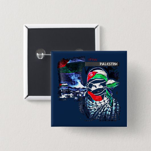 Palästina - Gaza - Völkermord in Palästina Button (Vorne & Hinten)