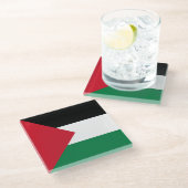 Palästina Glasuntersetzer (Schrägansicht)