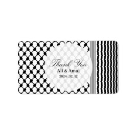 Palästina Hatta Keffiyeh Vielen Dank für Ihre Hoch Adressaufkleber