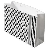 Palästina Hatta Keffiyeh Vielen Dank für Ihre Hoch Große Geschenktüte (Rückseite Schrägansicht)
