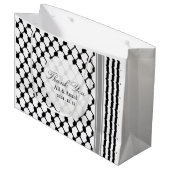 Palästina Hatta Keffiyeh Vielen Dank für Ihre Hoch Große Geschenktüte (Vorderseite Schrägansicht)