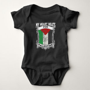 Palästina Herz-Gaza-Frieden palästinensische Wurze Baby Strampler