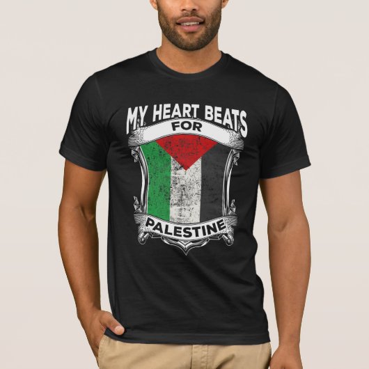 Palästina Herz-Gaza-Frieden palästinensische Wurze T-Shirt (Vorderseite)