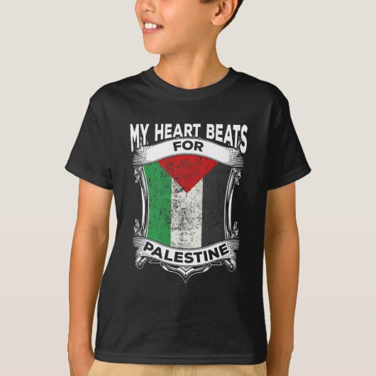 Palästina Herz-Gaza-Frieden palästinensische Wurze T-Shirt (Vorderseite)