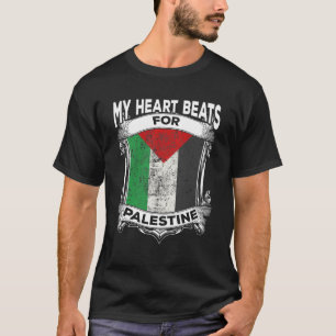 Palästina Herz-Gaza-Frieden palästinensische Wurze T-Shirt