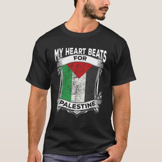 Palästina Herz-Gaza-Frieden palästinensische Wurze T-Shirt (Vorderseite)