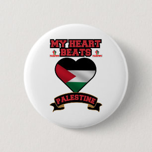 Palästina-Herzenflagge Liebe Unterstützung Freihei Button