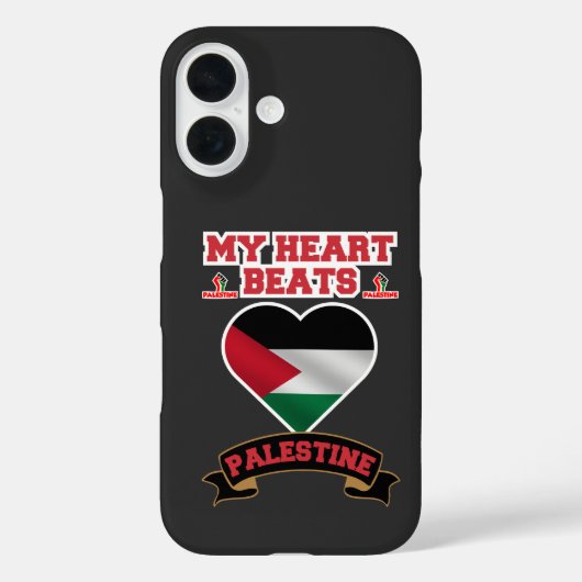 Palästina-Herzenflagge Liebe Unterstützung Freihei Case-Mate iPhone Hülle (Rückseite)