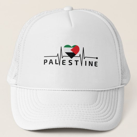 Palästina - Herzschlag für Palästina Truckerkappe (Vorderseite)