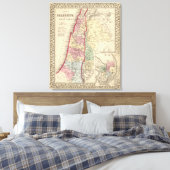 Palästina, Jerusalem Karte von Mitchell Leinwanddruck (Insitu (Schlafzimmer))