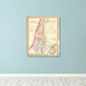 Palästina, Jerusalem Karte von Mitchell Leinwanddruck (Insitu (Holzboden))