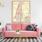 Palästina, Jerusalem Karte von Mitchell Leinwanddruck (Insitu (Wohnzimmer))