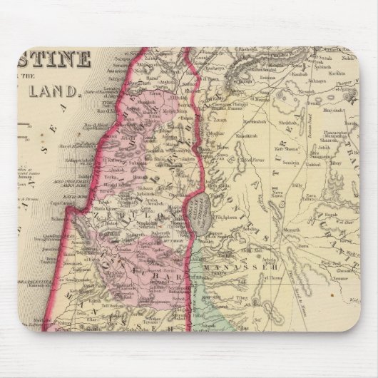 Palästina, Jerusalem-Karte von Mitchell Mousepad (Vorne)
