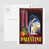 Palästina, Jerusalem / Vintage Travel Postkarte (Vorne/Hinten)