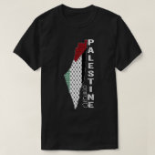 Palästina-Karte arabisch-palästinensischer Keffiye T-Shirt (Design vorne)
