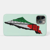 Palästina-Karte mit Flaggen und Keffiyeg-Muster Case-Mate iPhone Hülle (Rückseite (Horizontal))