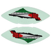 Palästina-Karte mit Flaggen und Keffiyeg-Muster Football (Paneele)