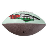 Palästina-Karte mit Flaggen und Keffiyeg-Muster Football (Gedreht 270)