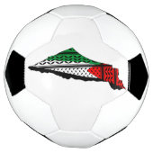 Palästina-Karte mit Flaggen und Keffiyeg-Muster Fußball (Gedreht)