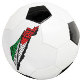 Palästina-Karte mit Flaggen und Keffiyeg-Muster Fußball (Dreiviertel)