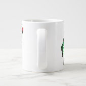 Palästina-Karte mit Flaggen und Keffiyeg-Muster Jumbo-Tasse (Rückseite)