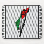 Palästina-Karte mit Flaggen und Keffiyeg-Muster Mousepad (Vorne)