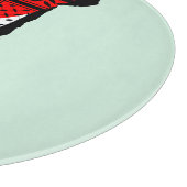 Palästina-Karte mit Flaggen und Keffiyeg-Muster Schneidebrett (Ecke)