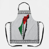 Palästina-Karte mit Flaggen und Keffiyeg-Muster Schürze (Vorderseite)