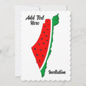 Palästina Karte Watermelon Symbol der Freiheit (Vorderseite)