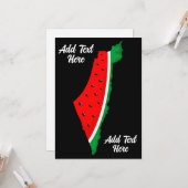 Palästina Karte Watermelon Symbol der Freiheit (Vorderseite/Rückseite Beispiel)