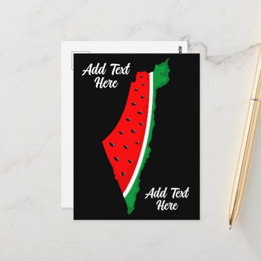 Palästina Karte Watermelon Symbol der Freiheit (Vorderseite/Rückseite Beispiel)