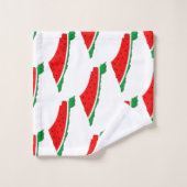 Palästina Karte Watermelon Symbol der Freiheit Badhandtuch Set (Waschlappen)