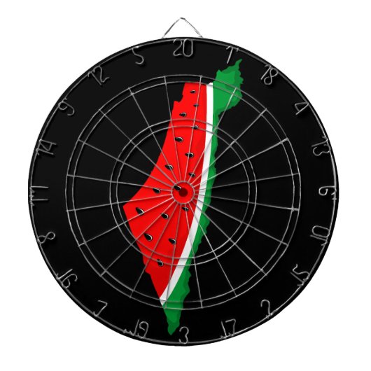 Palästina Karte Watermelon Symbol der Freiheit Dartscheibe (vorne)