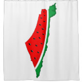 Palästina Karte Watermelon Symbol der Freiheit Duschvorhang