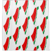 Palästina Karte Watermelon Symbol der Freiheit Duschvorhang (Vorderseite)