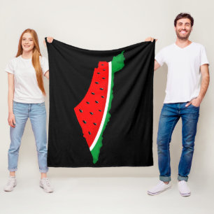 Palästina Karte Watermelon Symbol der Freiheit Fleecedecke