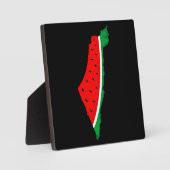 Palästina Karte Watermelon Symbol der Freiheit Fotoplatte (Vorderseite)