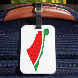 Palästina Karte Watermelon Symbol der Freiheit Gepäckanhänger