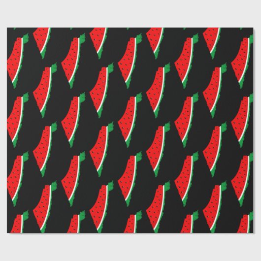 Palästina Karte Watermelon Symbol der Freiheit Geschenkpapier (Flach)