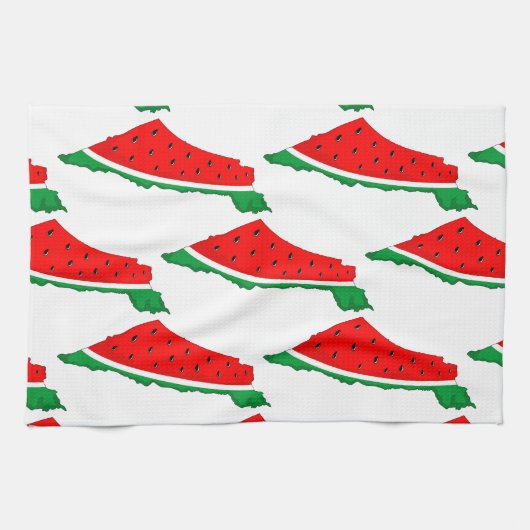 Palästina Karte Watermelon Symbol der Freiheit Geschirrtuch (Horizontal)