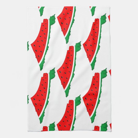 Palästina Karte Watermelon Symbol der Freiheit Geschirrtuch (Vertikal)