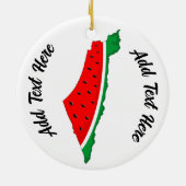 Palästina Karte Watermelon Symbol der Freiheit Keramik Ornament (Hinten)