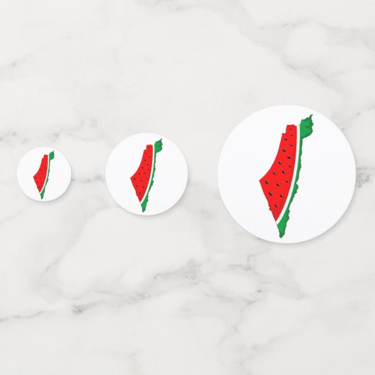 Palästina Karte Watermelon Symbol der Freiheit Konfetti (Vorderseiten)