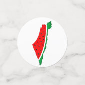 Palästina Karte Watermelon Symbol der Freiheit Konfetti (Klein Vorderseite)
