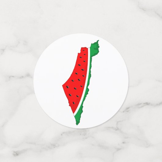 Palästina Karte Watermelon Symbol der Freiheit Konfetti (Klein Vorderseite)
