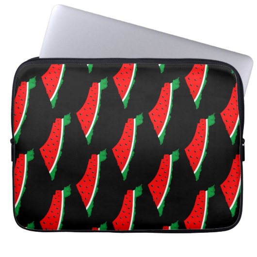 Palästina Karte Watermelon Symbol der Freiheit Laptopschutzhülle (Vorderseite)