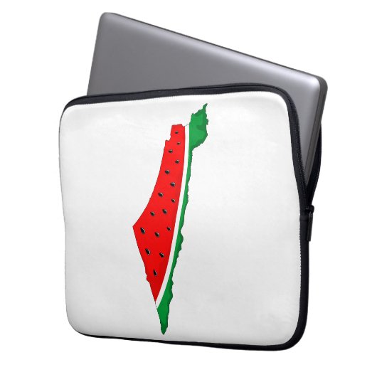 Palästina Karte Watermelon Symbol der Freiheit Laptopschutzhülle (Vorderseite Links)