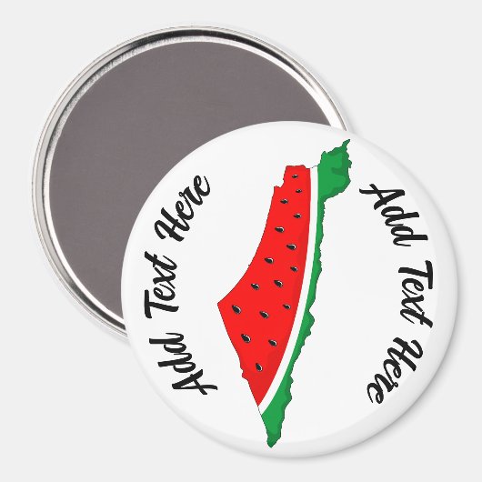 Palästina Karte Watermelon Symbol der Freiheit Magnet (Vorderseite/Rückseite)