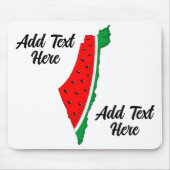 Palästina Karte Watermelon Symbol der Freiheit Mousepad (Vorne)